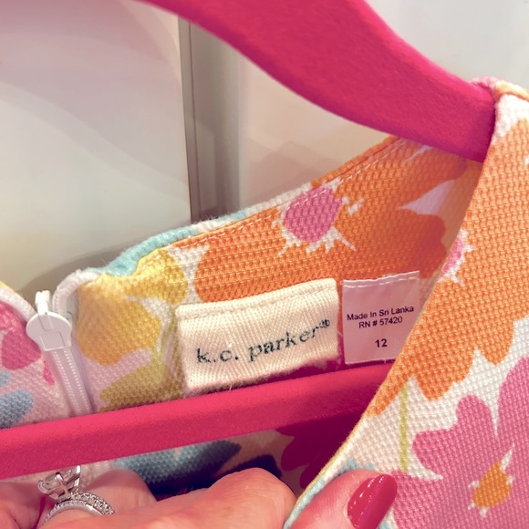 K.C. Parker Girls size 12 shift dress. EUC. Lilly Pulitzer -ish - Picture 4 of 4